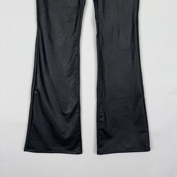 KanCan Pants Womens 28 Black‎ Faux Leather Bootcut Stretch Mid Rise Dark Wash - Picture 4 of 16